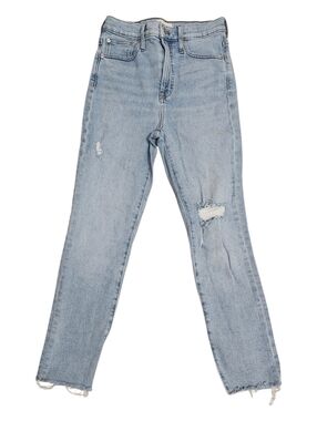 Madewell Light Blue Distressed Straight-Leg Jeans
